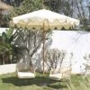 Beige 2.6M Octagonal Crank And Tilt Parasol With Navy Scalloped Edge -Daals Store OD PRSL 35 BLUEEDGE main