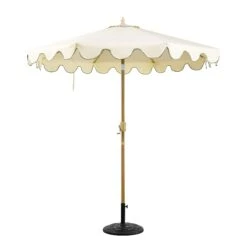 Beige & Grass Green Scalloped Octagonal Garden Parasol β 2.6m Crank and Tilt Outdoor Sun Shade 16 Beige & Grass Green Scalloped Octagonal Garden Parasol β 2.6m Crank and Tilt Outdoor Sun Shade -Daals Store OD PRSL 35 GREENEDGE WB1