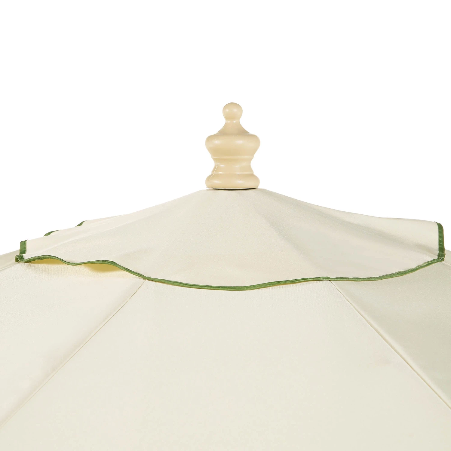 Beige & Grass Green Scalloped Octagonal Garden Parasol β 2.6m Crank and Tilt Outdoor Sun Shade 10 Beige & Grass Green Scalloped Octagonal Garden Parasol β 2.6m Crank and Tilt Outdoor Sun Shade - Image 10