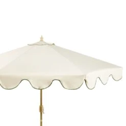 Beige & Grass Green Scalloped Octagonal Garden Parasol β 2.6m Crank and Tilt Outdoor Sun Shade 24 Beige & Grass Green Scalloped Octagonal Garden Parasol β 2.6m Crank and Tilt Outdoor Sun Shade -Daals Store OD PRSL 35 GREENEDGE detail3