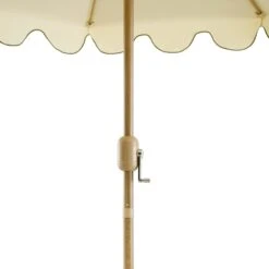 Beige & Grass Green Scalloped Octagonal Garden Parasol β 2.6m Crank and Tilt Outdoor Sun Shade 26 Beige & Grass Green Scalloped Octagonal Garden Parasol β 2.6m Crank and Tilt Outdoor Sun Shade -Daals Store OD PRSL 35 GREENEDGE detail5