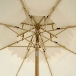 Fabienne Beige 3M Octagonal Double Top Crank And Tilt Parasol With Navy Scalloped Edge -Daals Store OD PRSL 41 BLUEEDGE detail5