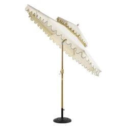 Fabienne 3m Octagonal Double Top Parasol β Beige with Green Scalloped Edge Crank & Tilt Garden Umbrella 19 Fabienne 3m Octagonal Double Top Parasol β Beige with Green Scalloped Edge Crank & Tilt Garden Umbrella -Daals Store OD PRSL 41 GREENEDGE WB2