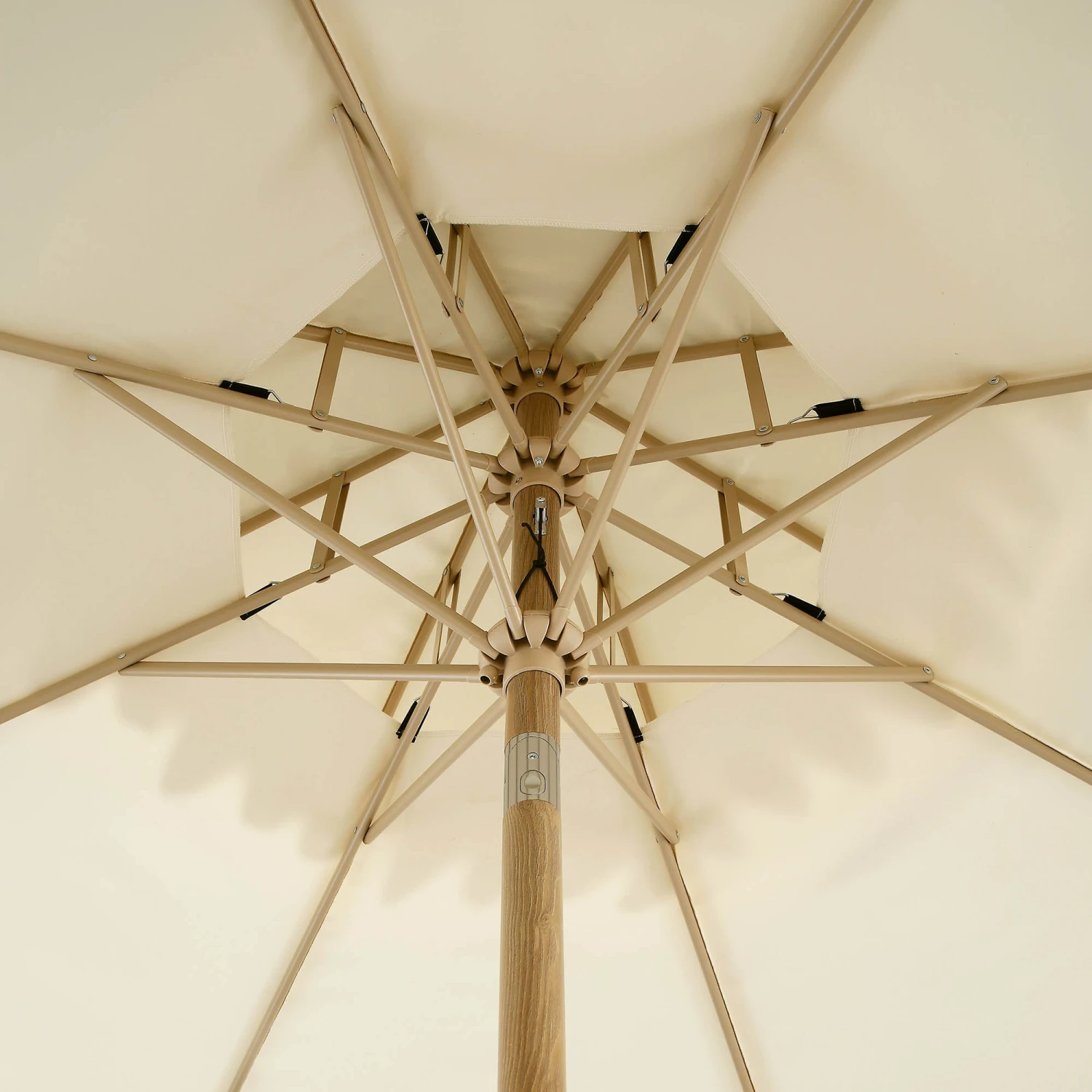 Fabienne 3m Octagonal Double Top Parasol β Beige with Green Scalloped Edge Crank & Tilt Garden Umbrella 13 Fabienne 3m Octagonal Double Top Parasol β Beige with Green Scalloped Edge Crank & Tilt Garden Umbrella - Image 13