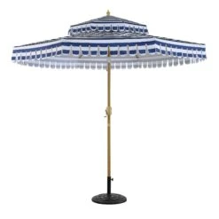 Fabienne Blue And White Striped 3M Double Top Crank And Tilt Parasol -Daals Store OD PRSL 42 BLUESTRIPE WB1