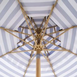 Fabienne Blue And White Striped 3M Double Top Crank And Tilt Parasol -Daals Store OD PRSL 42 BLUESTRIPE detail5