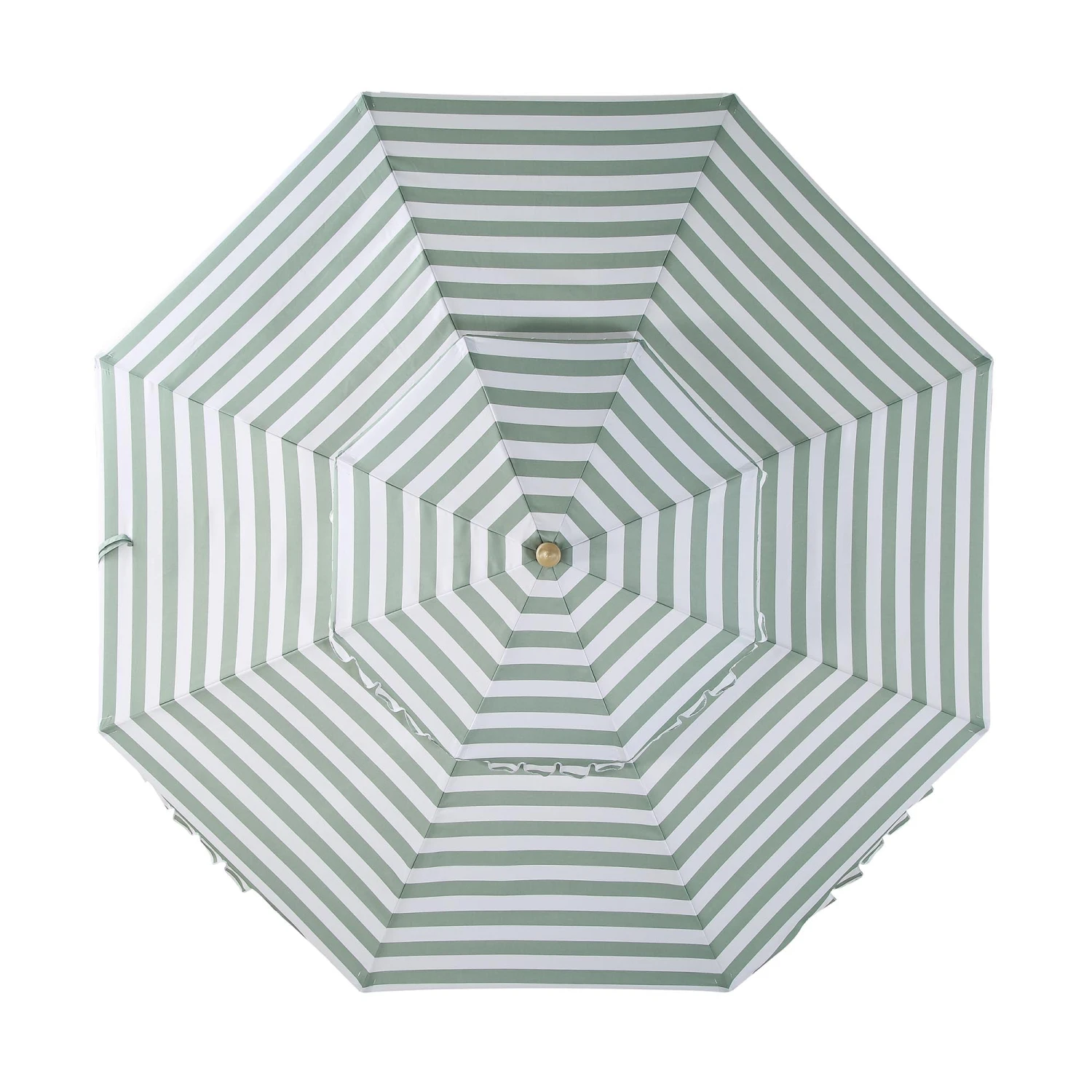 Fabienne Sage Green And White Striped 3M Double Top Crank And Tilt Parasol 8 Fabienne Sage Green And White Striped 3M Double Top Crank And Tilt Parasol - Image 8