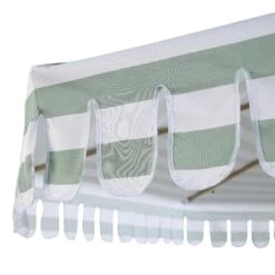 Fabienne Sage Green And White Striped 3M Double Top Crank And Tilt Parasol 23 Fabienne Sage Green And White Striped 3M Double Top Crank And Tilt Parasol -Daals Store OD PRSL 42 GREENSTRIPE detail2