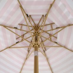Fabienne Pink and White Striped 3M Double Top Parasol – Vintage Garden Crank and Tilt Umbrella -Daals Store OD PRSL 42 PINKSTRIPE detail4