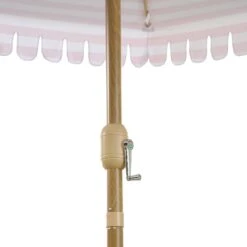 Fabienne Pink and White Striped 3M Double Top Parasol – Vintage Garden Crank and Tilt Umbrella -Daals Store OD PRSL 42 PINKSTRIPE detail5