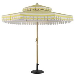 Fabienne 3M Double Top Garden Parasol β Yellow and White Striped Vintage Crank & Tilt Umbrella 18 Fabienne 3M Double Top Garden Parasol β Yellow and White Striped Vintage Crank & Tilt Umbrella -Daals Store OD PRSL 42 YELLOWSTRIPE WB1