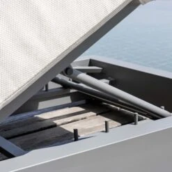 Pedra Rope And Aluminium Outdoor Sun Lounger And Side Table Set, Grey 11 Pedra Rope And Aluminium Outdoor Sun Lounger And Side Table Set, Grey -Daals Store OD ROPE2 GREY SLG SET scene3