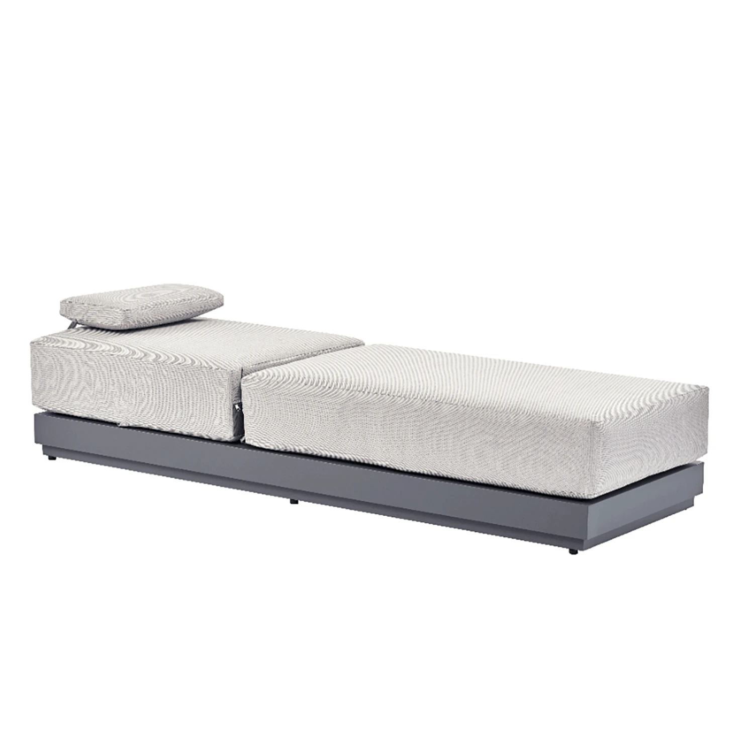 Pedra Rope And Aluminium Outdoor Sun Lounger, Grey 8 Pedra Rope And Aluminium Outdoor Sun Lounger, Grey - Image 8