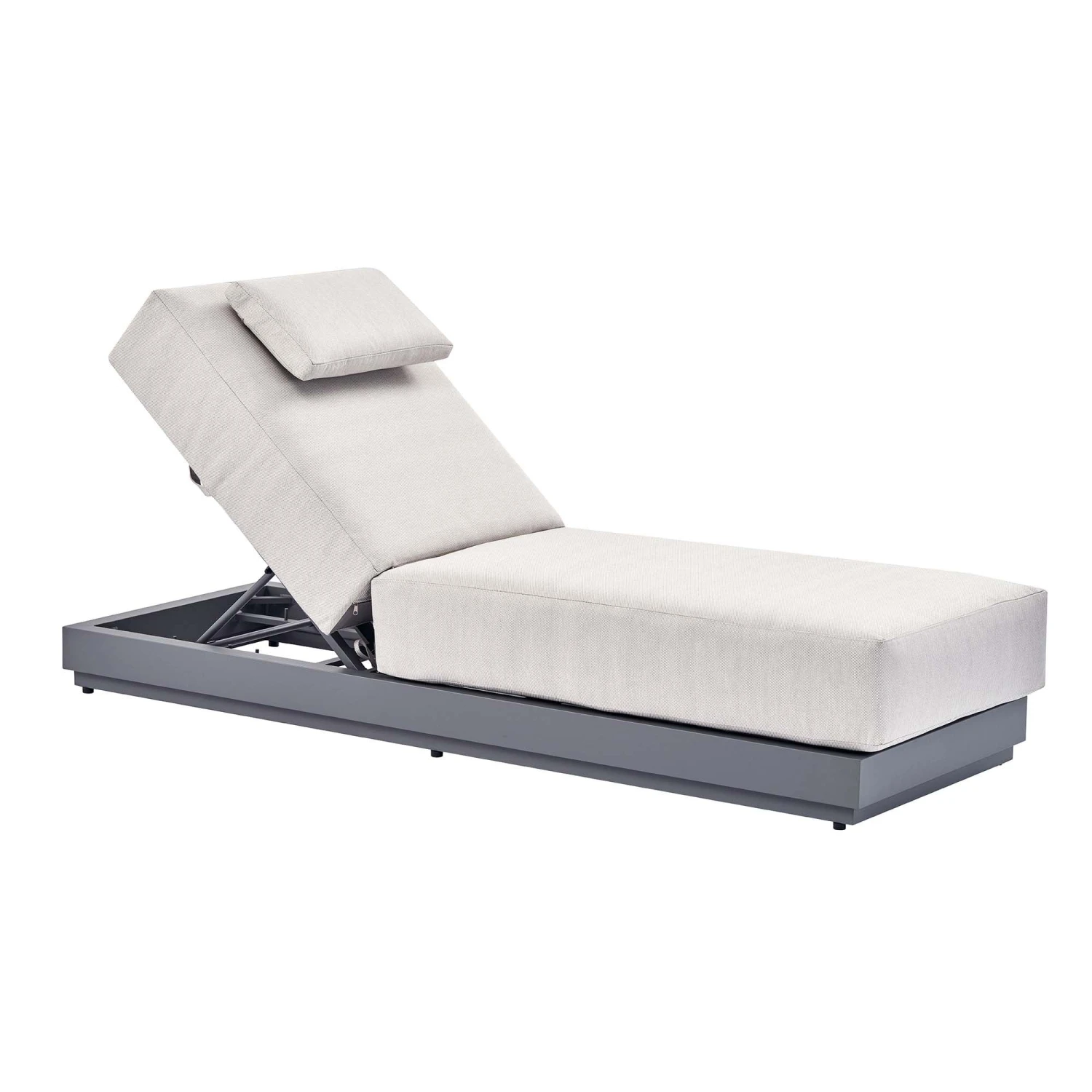 Pedra Rope And Aluminium Outdoor Sun Lounger, Grey 5 Pedra Rope And Aluminium Outdoor Sun Lounger, Grey - Image 5