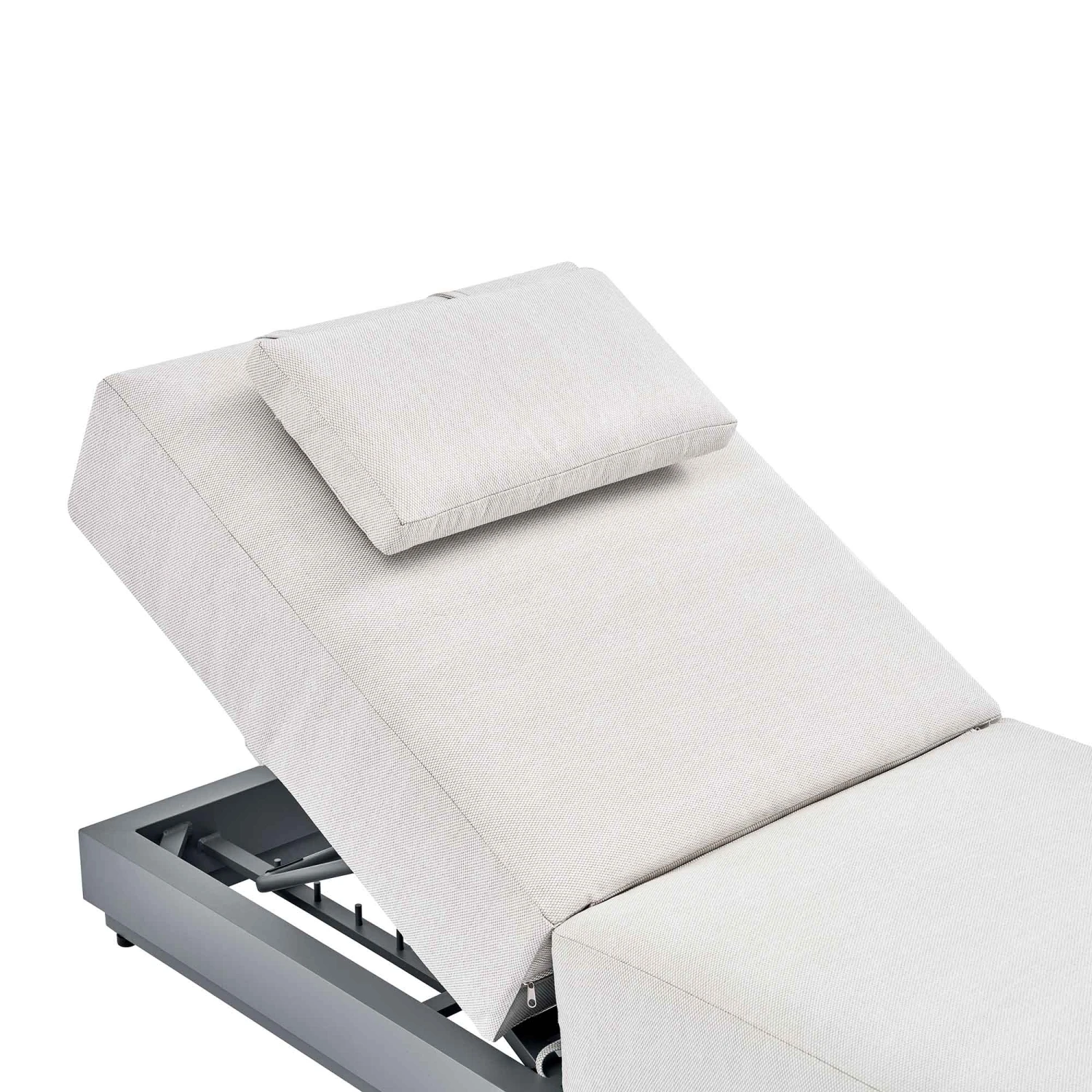 Pedra Rope And Aluminium Outdoor Sun Lounger, Grey 10 Pedra Rope And Aluminium Outdoor Sun Lounger, Grey - Image 10