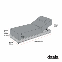 Pedra Rope And Aluminium Outdoor Sun Lounger, Grey 16 Pedra Rope And Aluminium Outdoor Sun Lounger, Grey -Daals Store OD ROPE2 SLG CHART 1