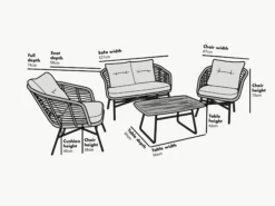 St Loy Natural 4 Seater Rattan Sofa Set -Daals Store OD SF 008 CHART