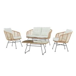 St Loy Natural 4 Seater Rattan Sofa Set -Daals Store OD SF 008 WB1