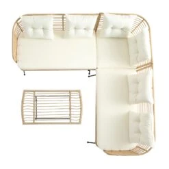 St Loy Natural Rattan Garden Corner Sofa Set with Cream Cushions β 4-Piece Outdoor Sectional & Glass Top Coffee Table 28 St Loy Natural Rattan Garden Corner Sofa Set with Cream Cushions β 4-Piece Outdoor Sectional & Glass Top Coffee Table -Daals Store OD SF 016 WB2