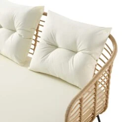 St Loy Natural Rattan Garden Corner Sofa Set with Cream Cushions β 4-Piece Outdoor Sectional & Glass Top Coffee Table 35 St Loy Natural Rattan Garden Corner Sofa Set with Cream Cushions β 4-Piece Outdoor Sectional & Glass Top Coffee Table -Daals Store OD SF 016 detail2