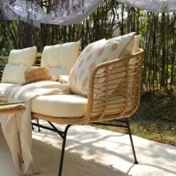 St Loy Natural Rattan Garden Corner Sofa Set with Cream Cushions β 4-Piece Outdoor Sectional & Glass Top Coffee Table 24 St Loy Natural Rattan Garden Corner Sofa Set with Cream Cushions β 4-Piece Outdoor Sectional & Glass Top Coffee Table -Daals Store OD SF 016 scene5