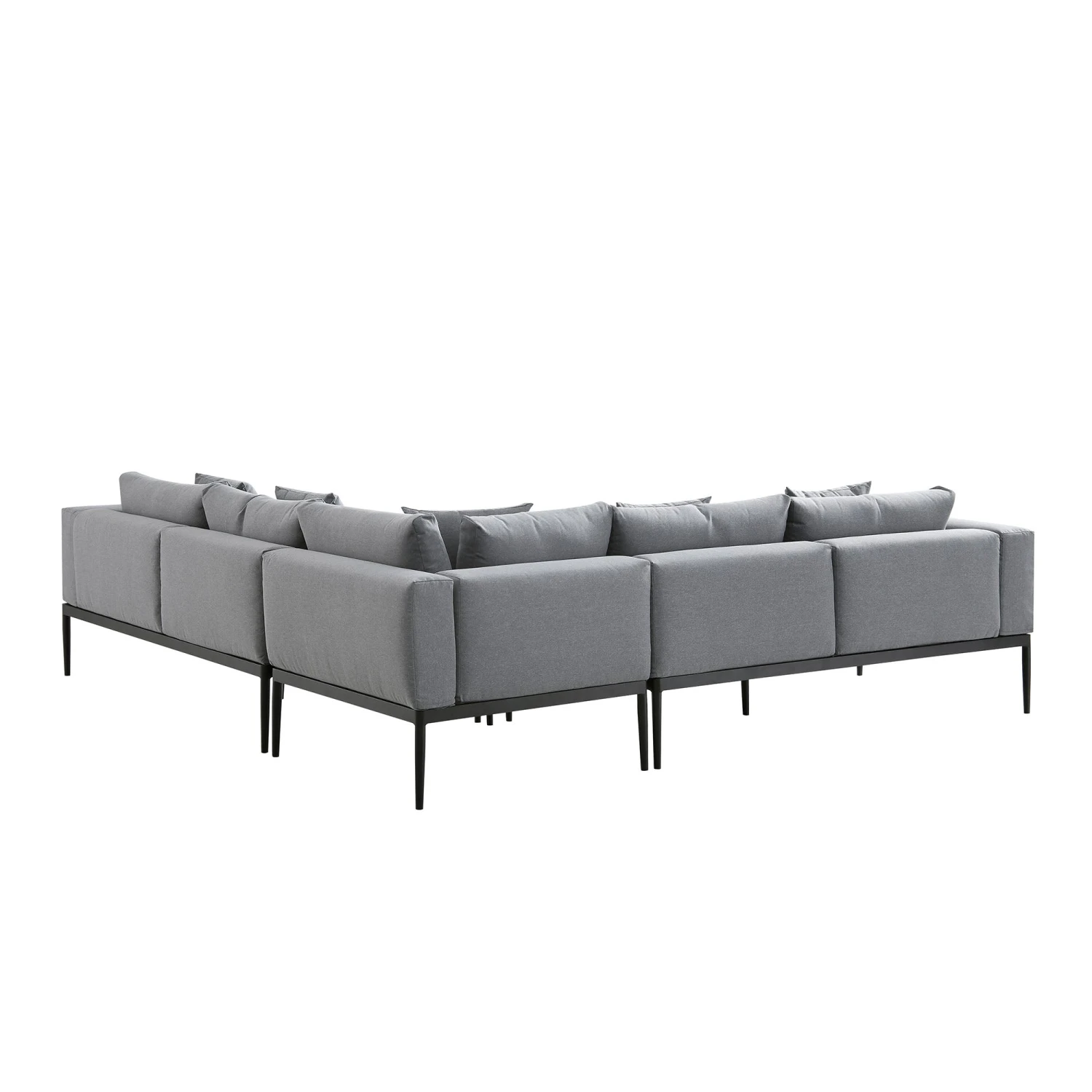 Calabasas Large Outdoor Fabric Aluminium Frame Corner Sofa Set With Coffee Table, Dark Grey 6 Calabasas Large Outdoor Fabric Aluminium Frame Corner Sofa Set With Coffee Table, Dark Grey - Image 6