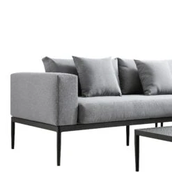 Calabasas Large Outdoor Fabric Aluminium Frame Corner Sofa Set With Coffee Table, Dark Grey 15 Calabasas Large Outdoor Fabric Aluminium Frame Corner Sofa Set With Coffee Table, Dark Grey -Daals Store OD SF 1011 DARKGREY detail1
