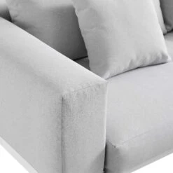 Calabasas Large Outdoor Fabric Aluminium Frame Corner Sofa Set With Coffee Table, Light Grey -Daals Store OD SF 1011 LIGHTGREY detail3