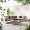 Calabasas Large Outdoor Fabric Aluminium Frame Corner Sofa Set With Coffee Table, Taupe 8 Calabasas Large Outdoor Fabric Aluminium Frame Corner Sofa Set With Coffee Table, Taupe -Daals Store OD SF 1011 TAUPE main