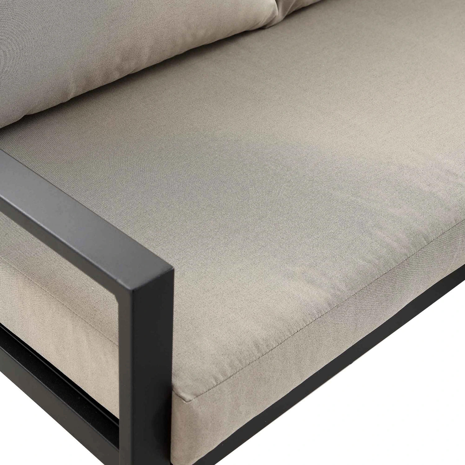 Albany Aluminium Corner Sofa Set in Taupe & Matte Black β 5-Seater Outdoor Reclining Lounge Set with Coffee Table 15 Albany Aluminium Corner Sofa Set in Taupe & Matte Black β 5-Seater Outdoor Reclining Lounge Set with Coffee Table - Image 15