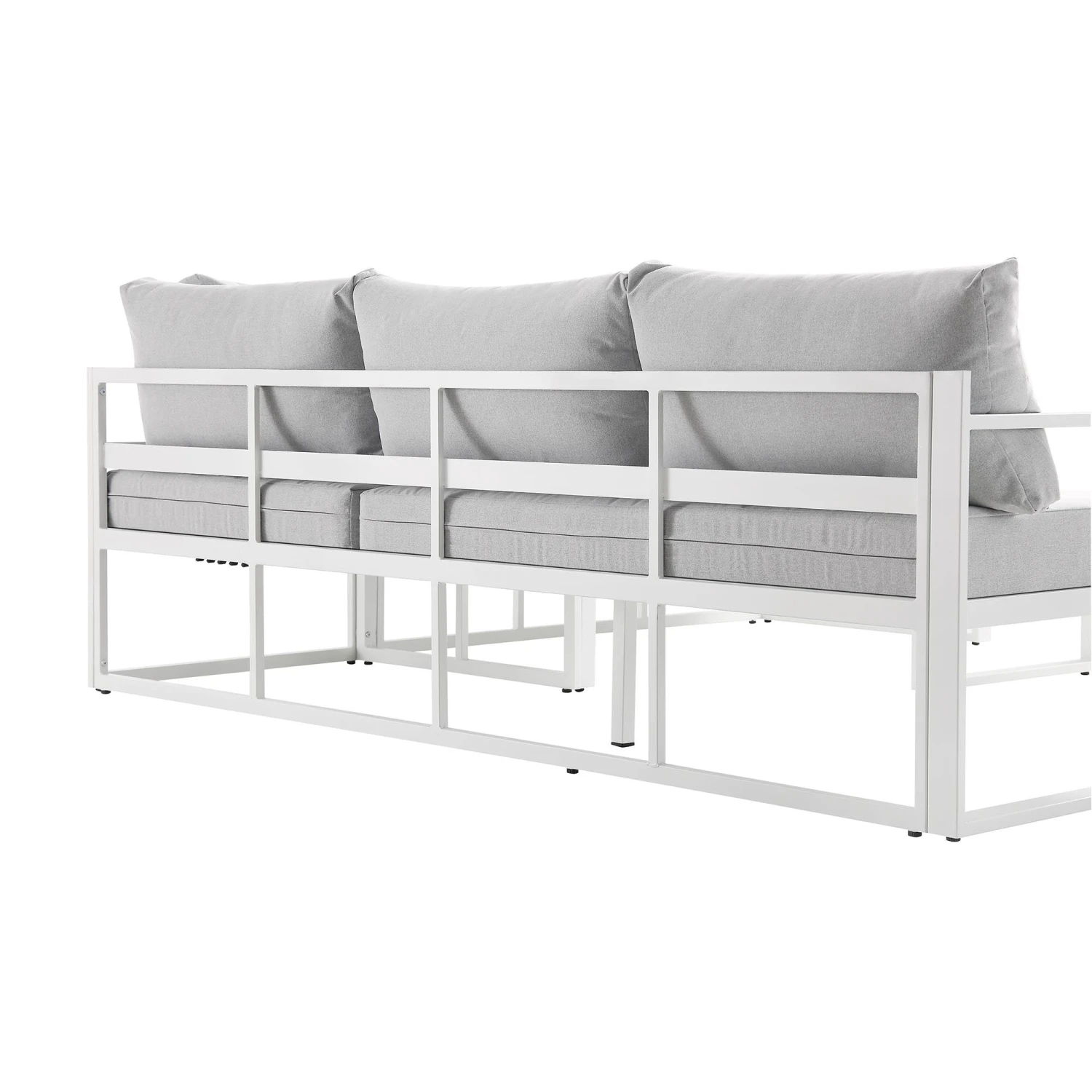 Albany Aluminium Corner Sofa Set With Reclining Back And Coffee Table, White 13 Albany Aluminium Corner Sofa Set With Reclining Back And Coffee Table, White - Image 13