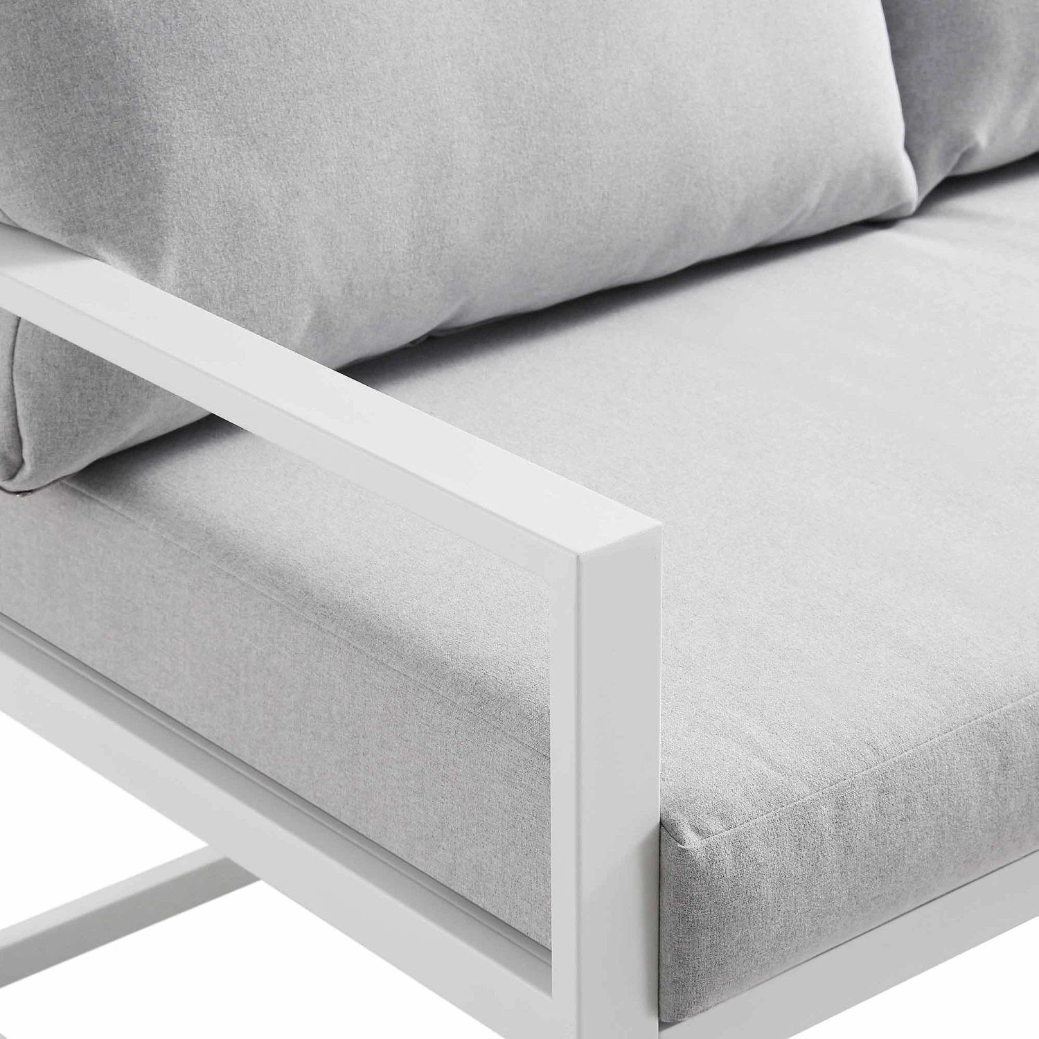 Albany Aluminium Corner Sofa Set With Reclining Back And Coffee Table, White 15 Albany Aluminium Corner Sofa Set With Reclining Back And Coffee Table, White - Image 15