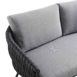 Montebello 4-Seater Outdoor Black Rope And Aluminium Sofa Set With Grey Ceramic Coffee Table 23 Montebello 4-Seater Outdoor Black Rope And Aluminium Sofa Set With Grey Ceramic Coffee Table -Daals Store OD SF 1029 BLACK detail4