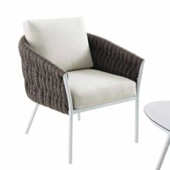 Montebello 4-Seater Outdoor Taupe Rope And Aluminium Sofa Set With White Ceramic Coffee Table 20 Montebello 4-Seater Outdoor Taupe Rope And Aluminium Sofa Set With White Ceramic Coffee Table -Daals Store OD SF 1029 WHITE detail2