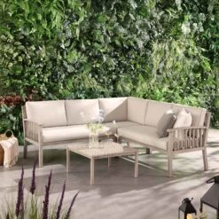 Earlswood Aluminium Washed Wood Effect Corner Sofa Set With Coffee Table 13 Earlswood Aluminium Washed Wood Effect Corner Sofa Set With Coffee Table -Daals Store OD SF 1066 NAT scene2