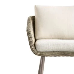 Cliveden Outdoor Aluminium Washed Wood Effect And Round Wicker Rattan Corner Sofa Set -Daals Store OD SF 1070 NAT detail4