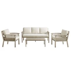 Earlswood Aluminium Washed Wood Effect Sofa Set With Coffee Table 16 Earlswood Aluminium Washed Wood Effect Sofa Set With Coffee Table -Daals Store OD SF 1071 NAT WB2