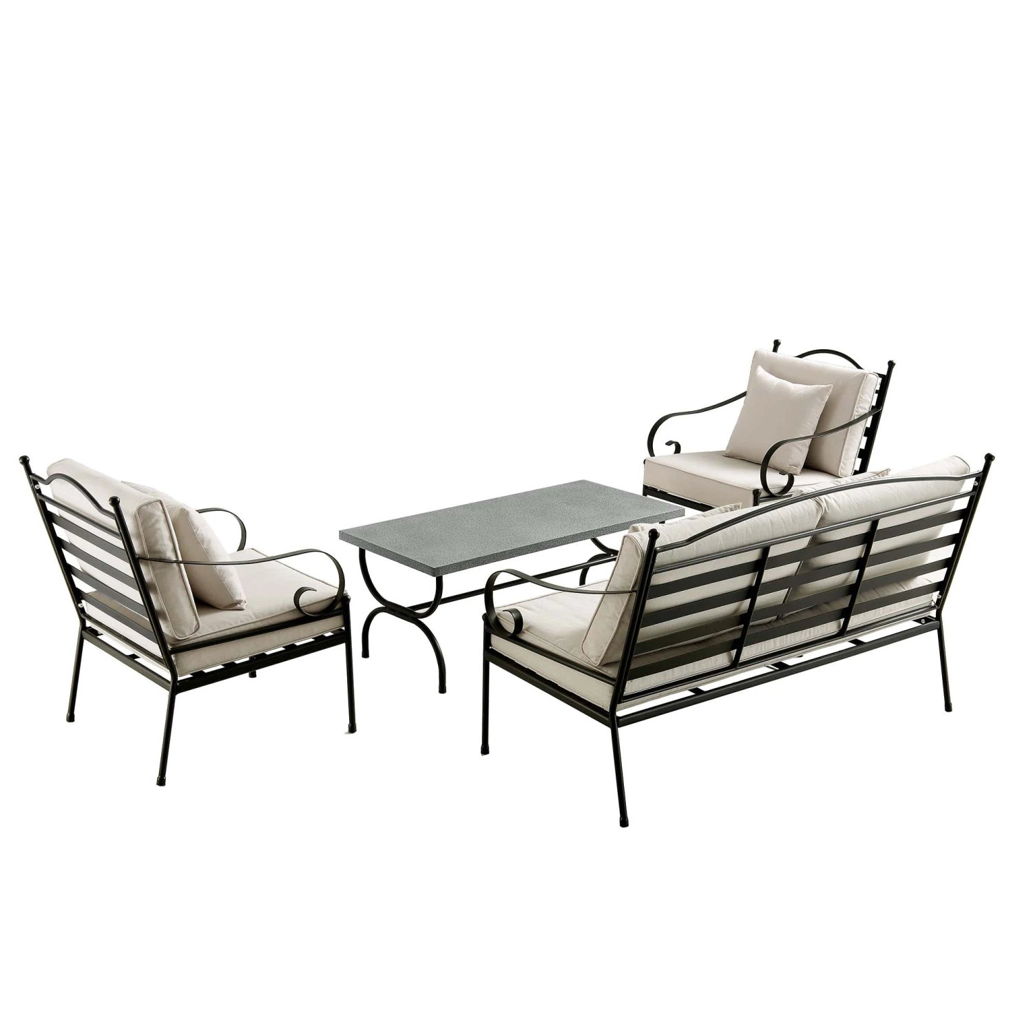 Haymes Indoor And Outdoor Metal Sofa Set With Coffee Table 7 Haymes Indoor And Outdoor Metal Sofa Set With Coffee Table - Image 7