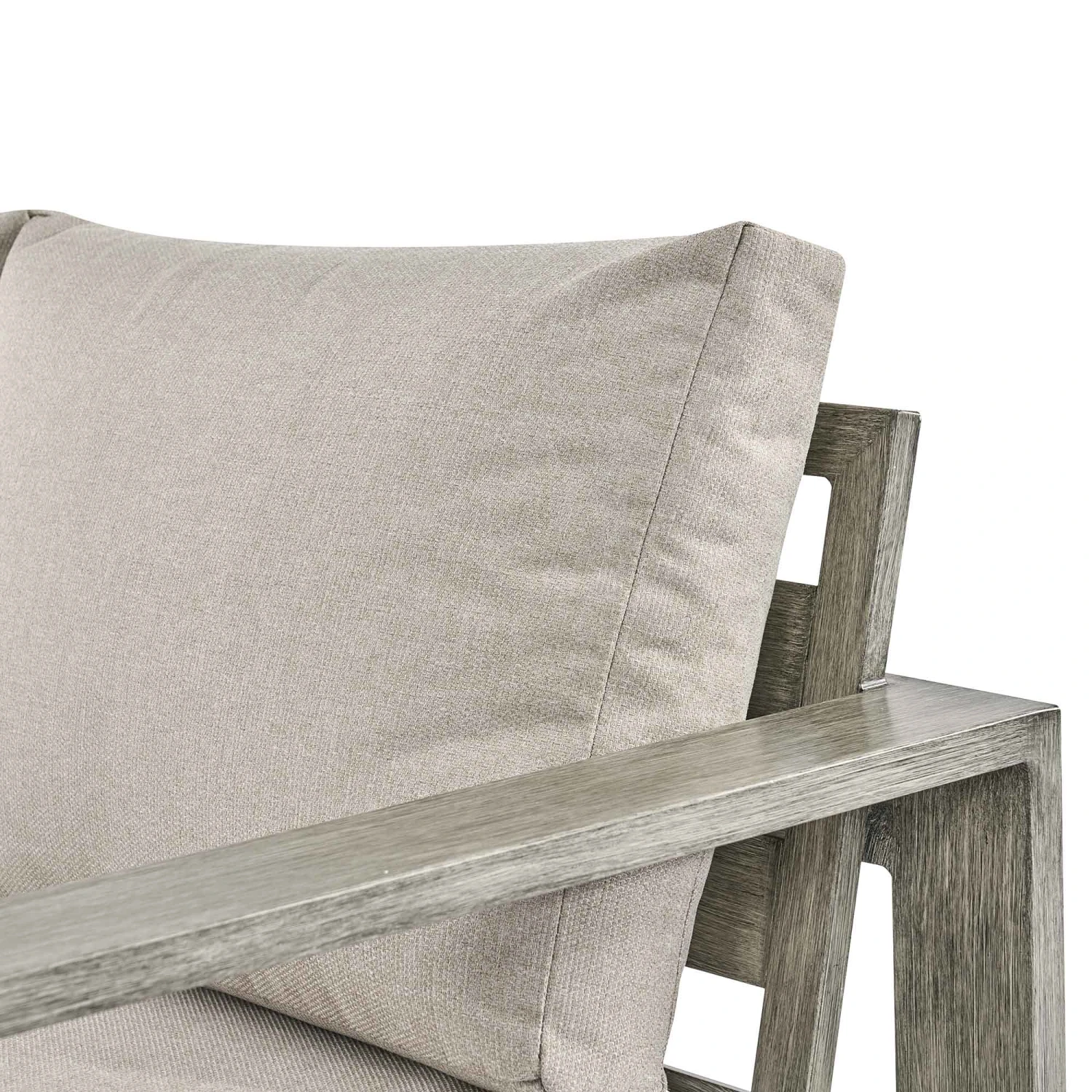 Montrose Aluminium Outdoor Sofa Set With Chaise, Brushed Silver Oak 12 Montrose Aluminium Outdoor Sofa Set With Chaise, Brushed Silver Oak - Image 12