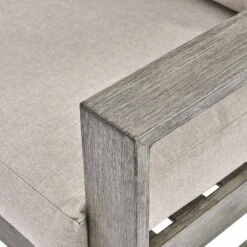 Montrose Aluminium Outdoor Sofa Set With Chaise, Brushed Silver Oak 28 Montrose Aluminium Outdoor Sofa Set With Chaise, Brushed Silver Oak -Daals Store OD SF 2016 WGREY SET detail2