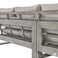 Montrose Aluminium Outdoor Sofa Set With Chaise, Brushed Silver Oak 30 Montrose Aluminium Outdoor Sofa Set With Chaise, Brushed Silver Oak -Daals Store OD SF 2016 WGREY SET detail4