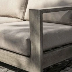 Montrose Aluminium Outdoor Sofa Set With Chaise, Brushed Silver Oak 20 Montrose Aluminium Outdoor Sofa Set With Chaise, Brushed Silver Oak -Daals Store OD SF 2016 WGREY SET scene4