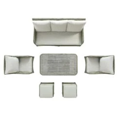 Hampshire 7-Seater Round Wicker Rattan Sofa Set With Rising Table, Desert Sage 34 Hampshire 7-Seater Round Wicker Rattan Sofa Set With Rising Table, Desert Sage -Daals Store OD SF 266 GREEN SET WB4