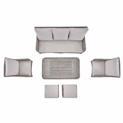 Hampshire 7-Seater Light Grey Round Wicker Rattan Sofa Set with Adjustable Rising Table 28 Hampshire 7-Seater Light Grey Round Wicker Rattan Sofa Set with Adjustable Rising Table -Daals Store OD SF 266 LGREY SET WB6