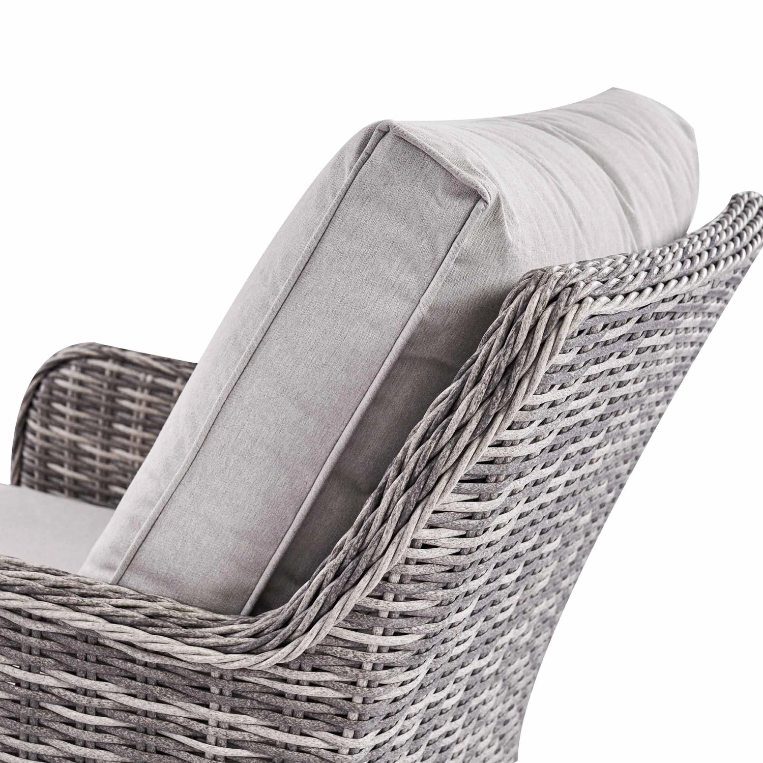 Hampshire 7-Seater Light Grey Round Wicker Rattan Sofa Set with Adjustable Rising Table 15 Hampshire 7-Seater Light Grey Round Wicker Rattan Sofa Set with Adjustable Rising Table - Image 15