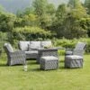Hampshire 7-Seater Light Grey Round Wicker Rattan Sofa Set with Adjustable Rising Table 21 Hampshire 7-Seater Light Grey Round Wicker Rattan Sofa Set with Adjustable Rising Table -Daals Store OD SF 266 LGREY SET main