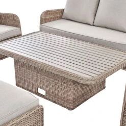 Hampshire Natural Round Wicker Rattan 7-Seater Sofa Set β Height-Adjustable Rising Table & Beige Cushions 32 Hampshire Natural Round Wicker Rattan 7-Seater Sofa Set β Height-Adjustable Rising Table & Beige Cushions -Daals Store OD SF 266 NAT SET detail1