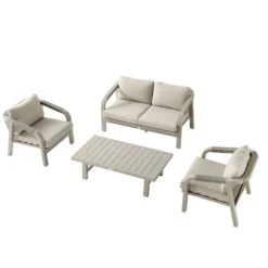 Manresa Rope 5-Seater Sofa Set, Taupe And Beige 30 Manresa Rope 5-Seater Sofa Set, Taupe And Beige -Daals Store OD SF 410 TAUPE SET WB3