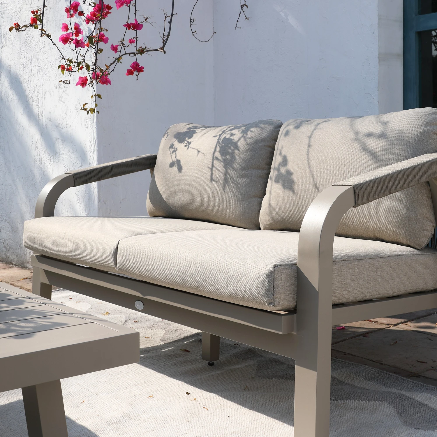 Manresa Rope 5-Seater Sofa Set, Taupe And Beige 6 Manresa Rope 5-Seater Sofa Set, Taupe And Beige - Image 6