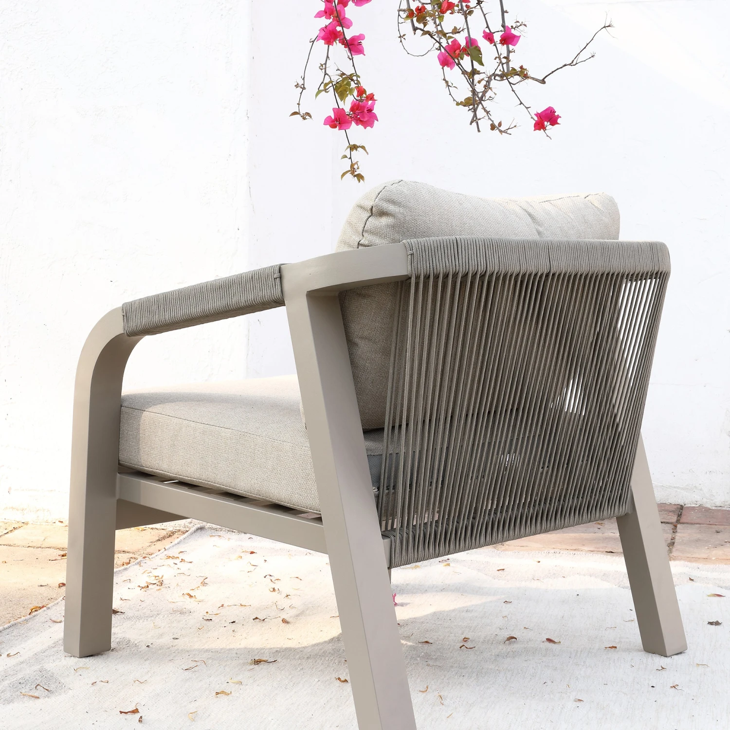 Manresa Rope 5-Seater Sofa Set, Taupe And Beige 9 Manresa Rope 5-Seater Sofa Set, Taupe And Beige - Image 9